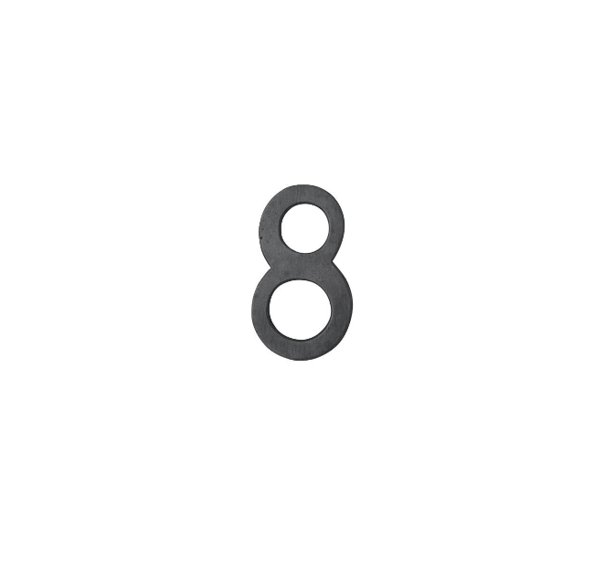 Ashley Norton TC.155 8 4" Numeral 8 - Distressed Black