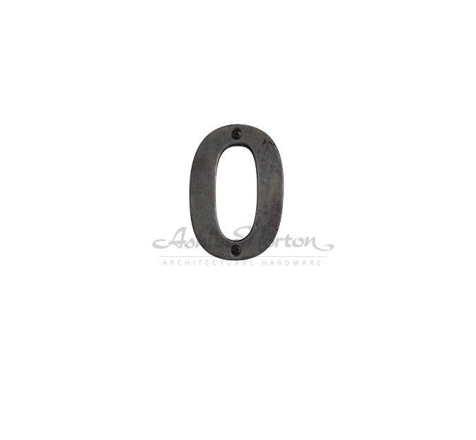 Ashley Norton TC.166 0 6" Numeral - 0 - Distressed Black
