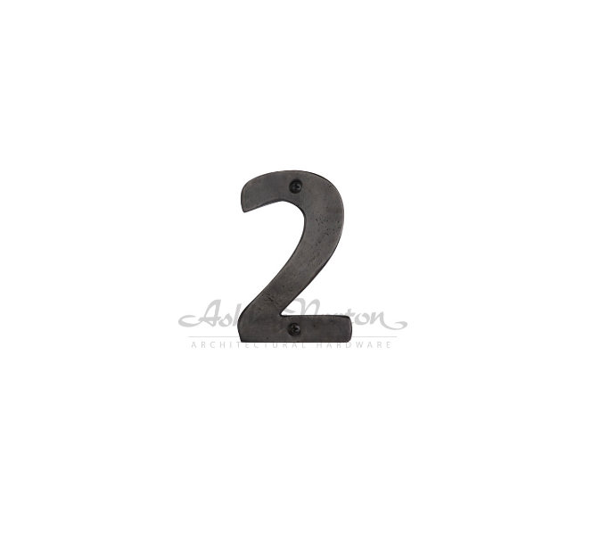 Ashley Norton TC.165 2 4" Numeral - 2 - Distressed Black