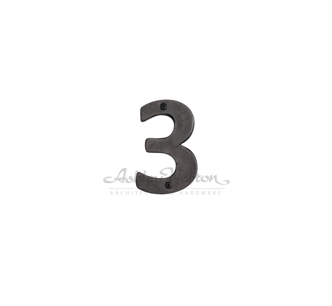 Ashley Norton TC.165 3 4" Numeral - 3 - Distressed Black