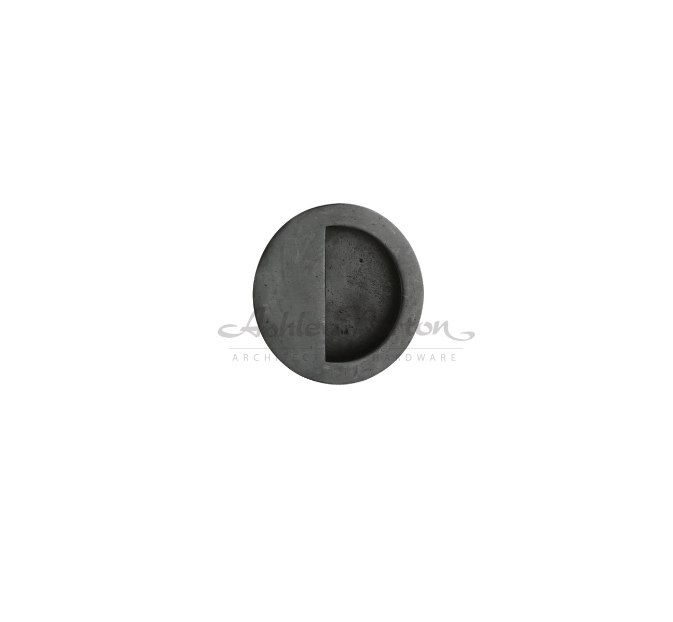 Ashley Norton TC.1821 2 Round Flush Pull - 2 1/2" dia - Distressed Black