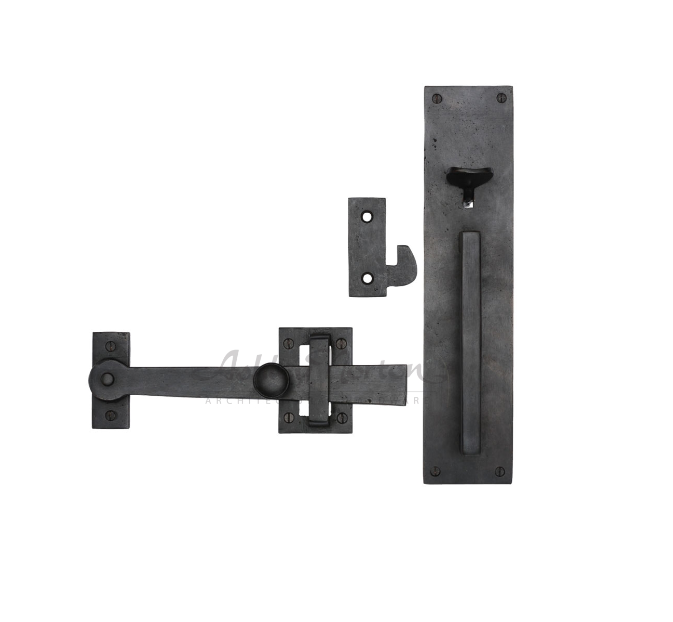 Ashley Norton TC.3530 Gate Latch with Long Plate - Distressed Black