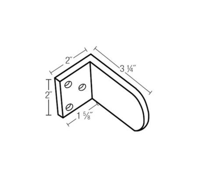 Ashley Norton TC.3550 3 1/4 Extended Gate Stop - Distressed Black