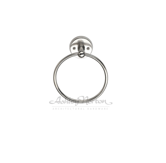 Ashley Norton TC.SR100 Churchill Escutch. Towel Ring - Distressed Black