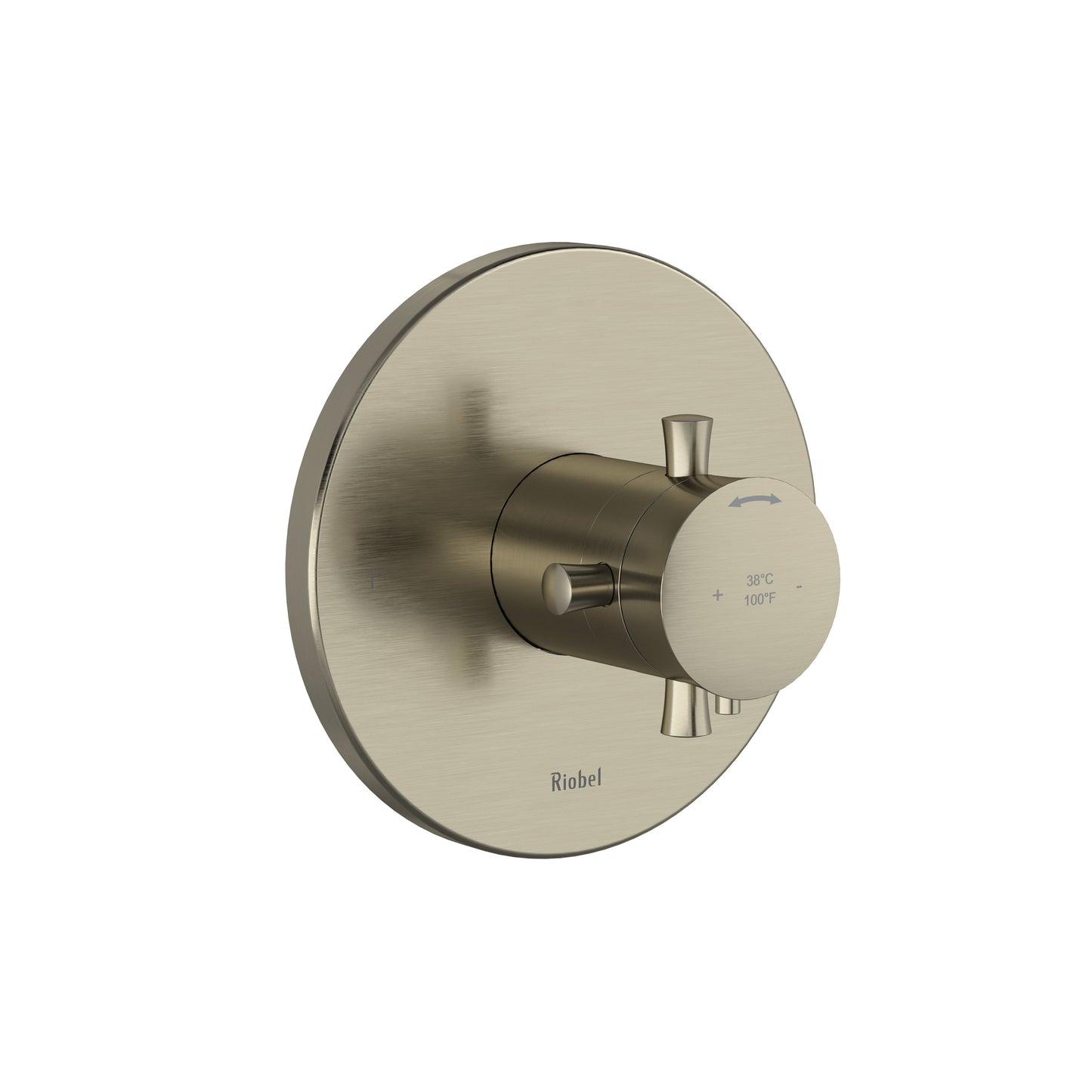 Riobel TEDTM44 Edge 1/2" Therm & Pressure Balance Trim With 2 Functions