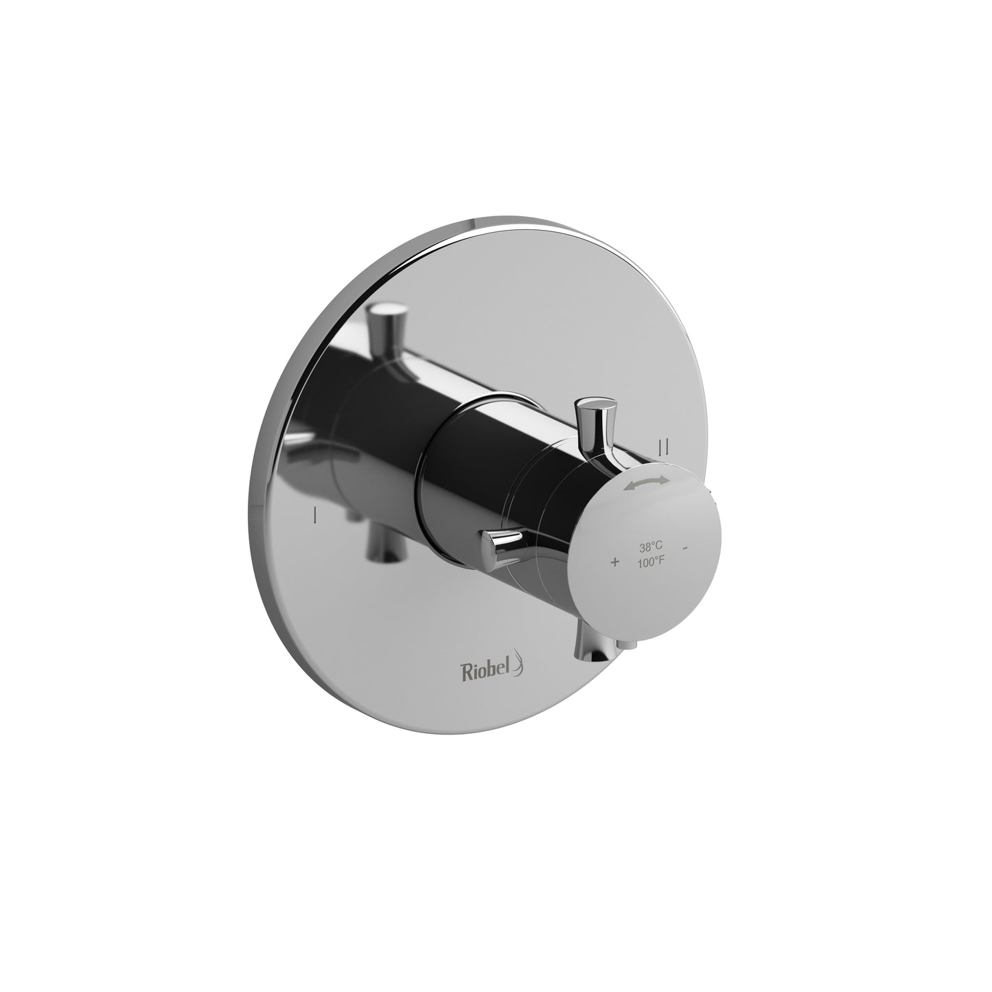 Riobel TEDTM44 Edge 1/2" Therm & Pressure Balance Trim With 2 Functions
