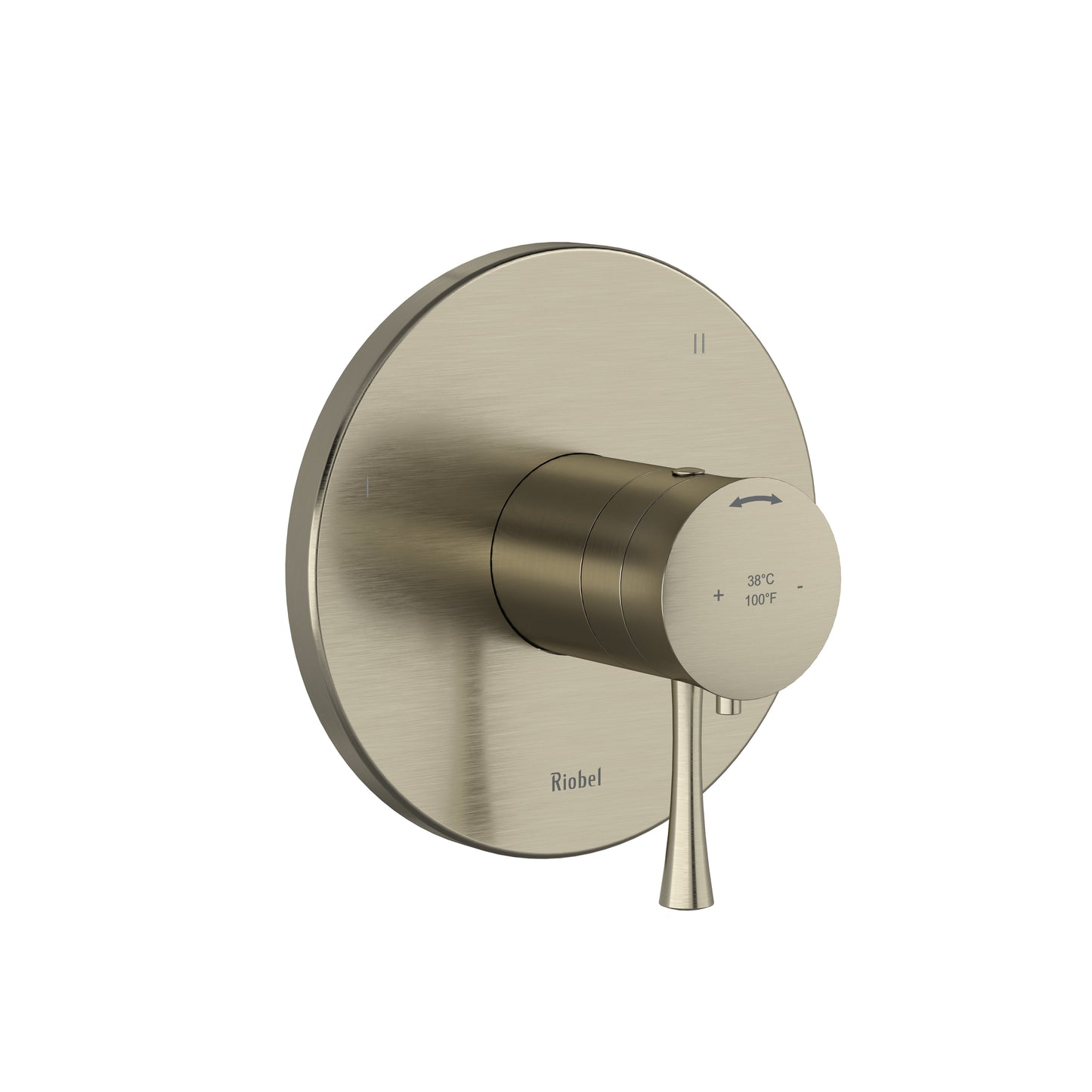 Riobel TEDTM45 Edge 1/2" Therm & Pressure Balance Trim With 5 Functions