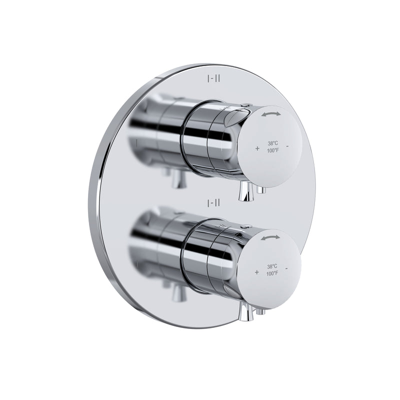 Riobel TEDTM46 Edge 3/4" Therm & Pressure Balance Trim With 6 Functions