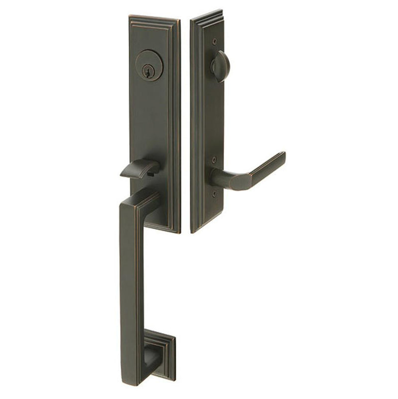 Emtek 4221PC Double Cyl , Wilshire Tub Entry , Providence Crystal Knob - Parent