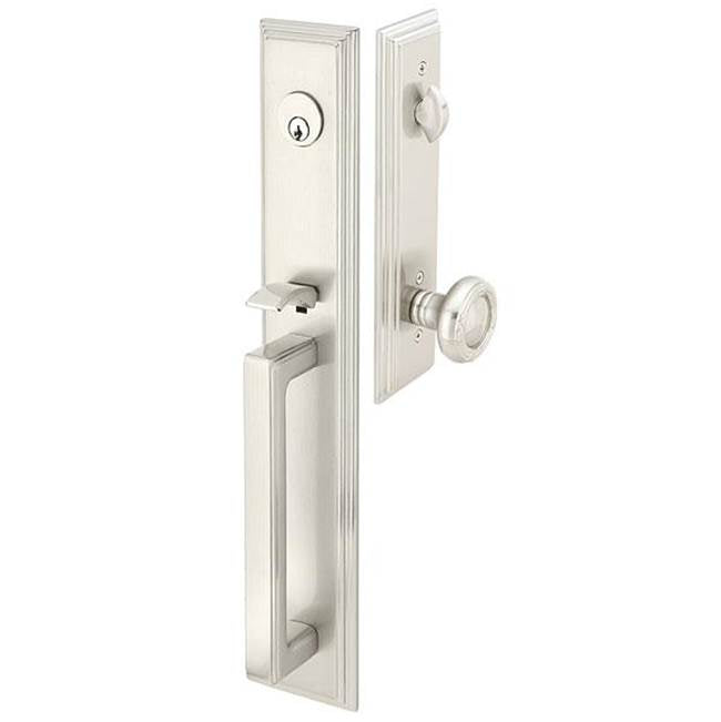 Emtek 4212BT Single Cyl , Melrose Tub Entry , Belmont Knob - Parent