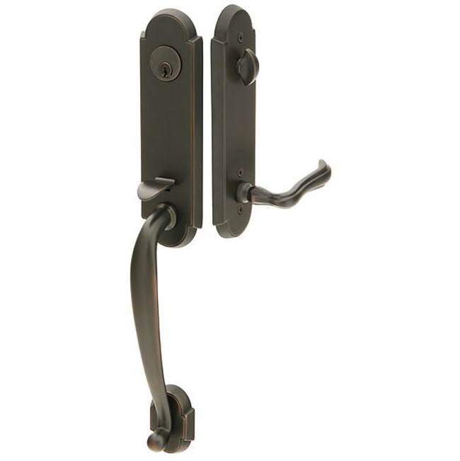 Emtek 4323CRH Double Cyl , Richmond Tub Entry , Cortina Lever , RH - Parent