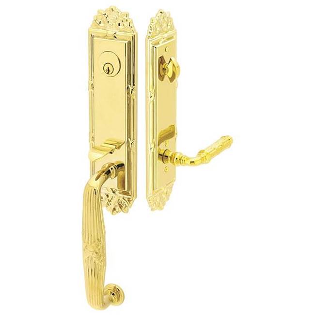 Emtek 4721FRLRH Double Cyl , Ribbon and Reed Tub Entry , Freestone Lever , RH - Parent