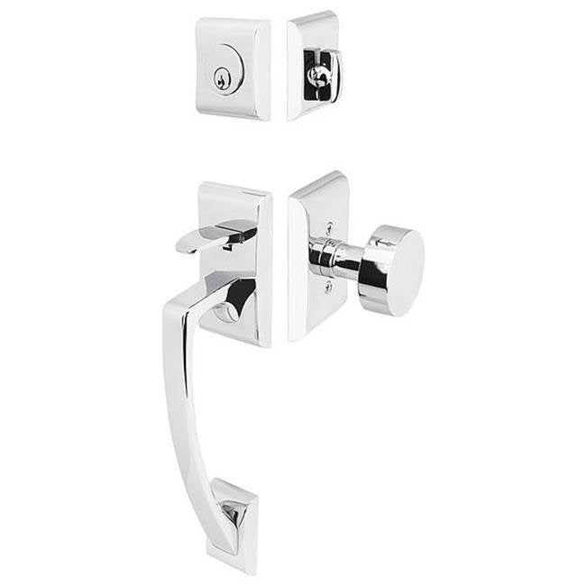 Emtek 4827LW Double Cyl , Ares Tub Entry , Lowell Crystal Knob - Parent