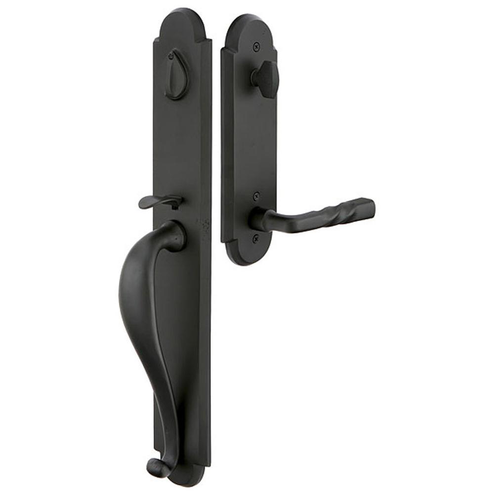 Emtek 451332BU Single Cyl , Greeley Tub Entry , Butte Knob - Parent