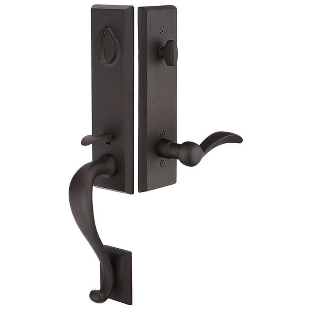 Emtek 451411CDLH Single Cyl , Rectangular Sectional Tub Entry , Cody Lever , LH - Parent