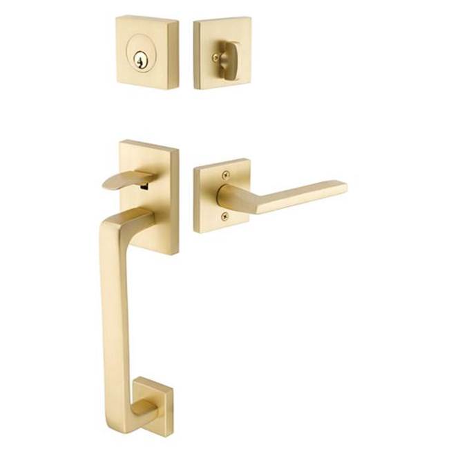 Emtek 4830OT Double Cyl , Baden Tub Entry , Old Town Clear Knob - Parent
