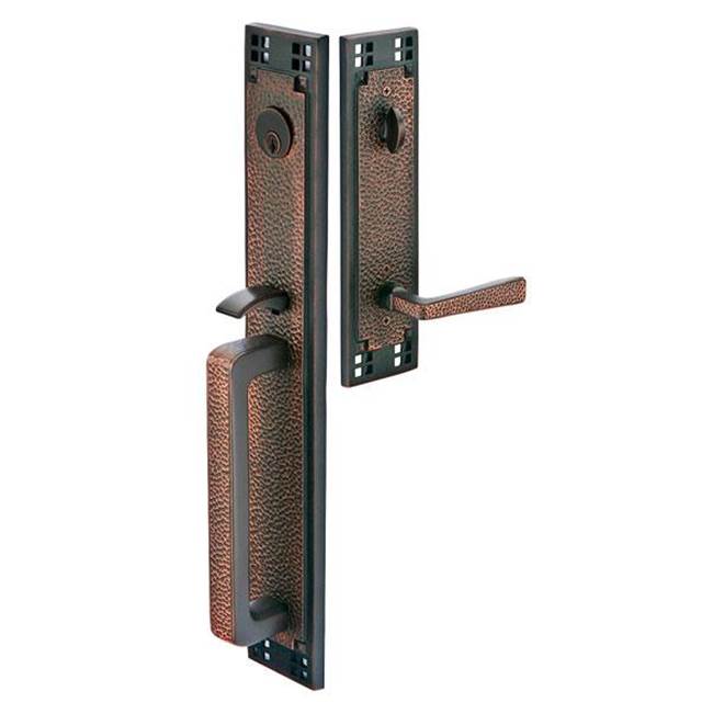Emtek 4822CVRH Double Cyl , Arts and Crafts Full Length Tub Entry , Coventry Lever , RH - Parent