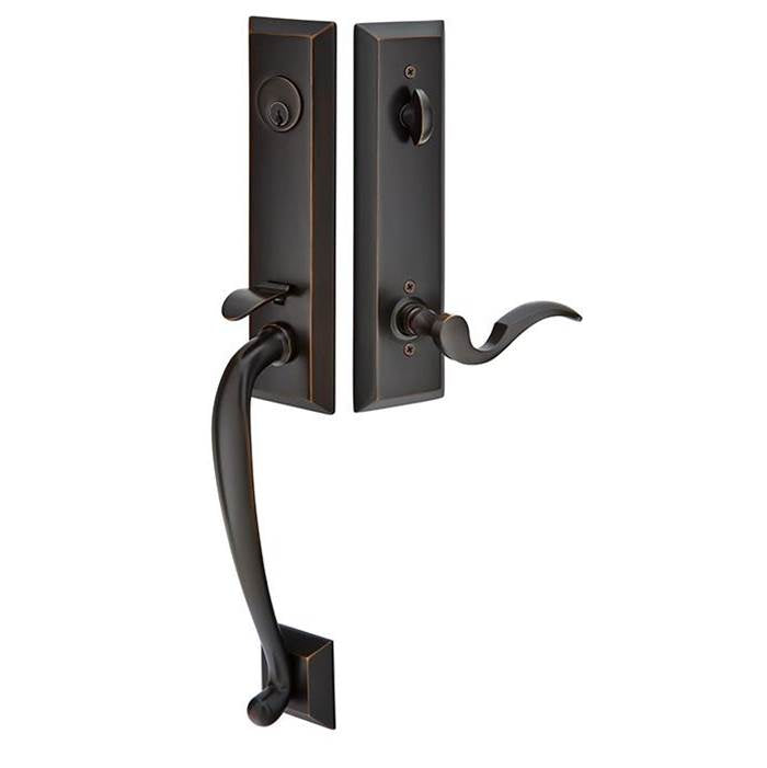 Emtek 4414MCLH Single Cyl , Adams Tub Entry , Mercury Lever , LH - Parent