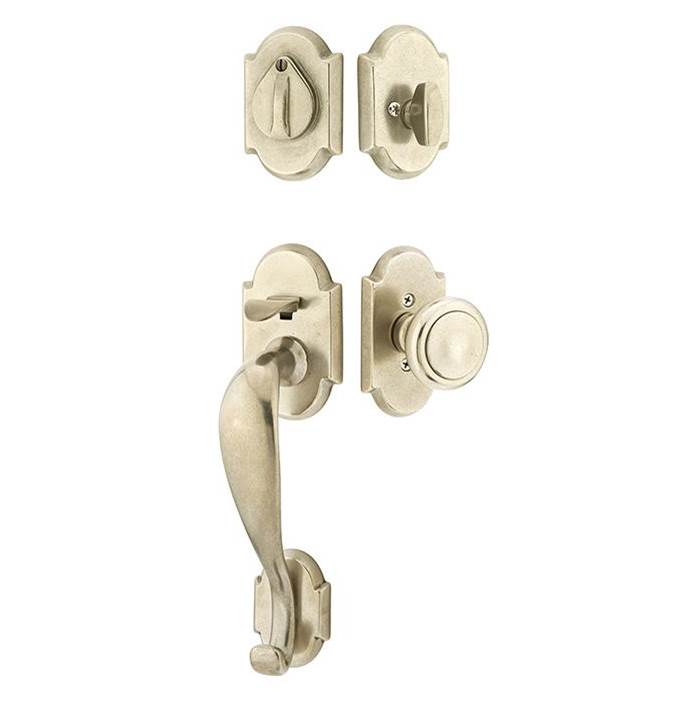 Emtek 452211AS Double Cyl , Denver Tub Entry , Astoria Clear Knob - Parent