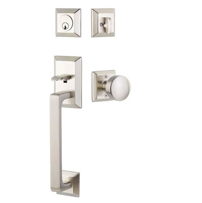 Emtek 4706LW Dummy , Transitional Heritage Sectional Tub , Lowell Crystal Knob - Parent