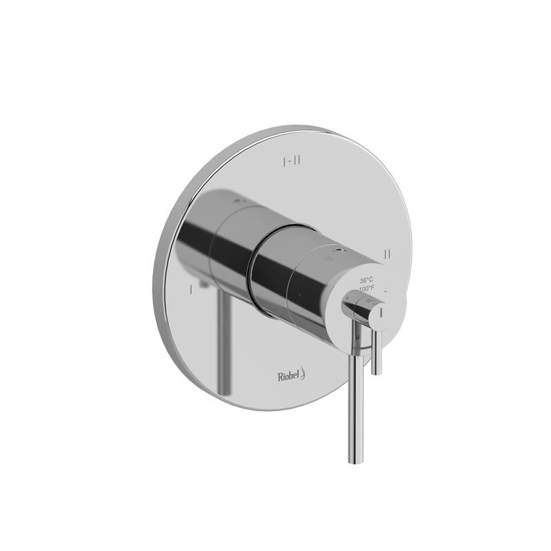 Riobel TGS23 GS GS 1/2" Therm & Pressure Balance Trim With 3 Functions