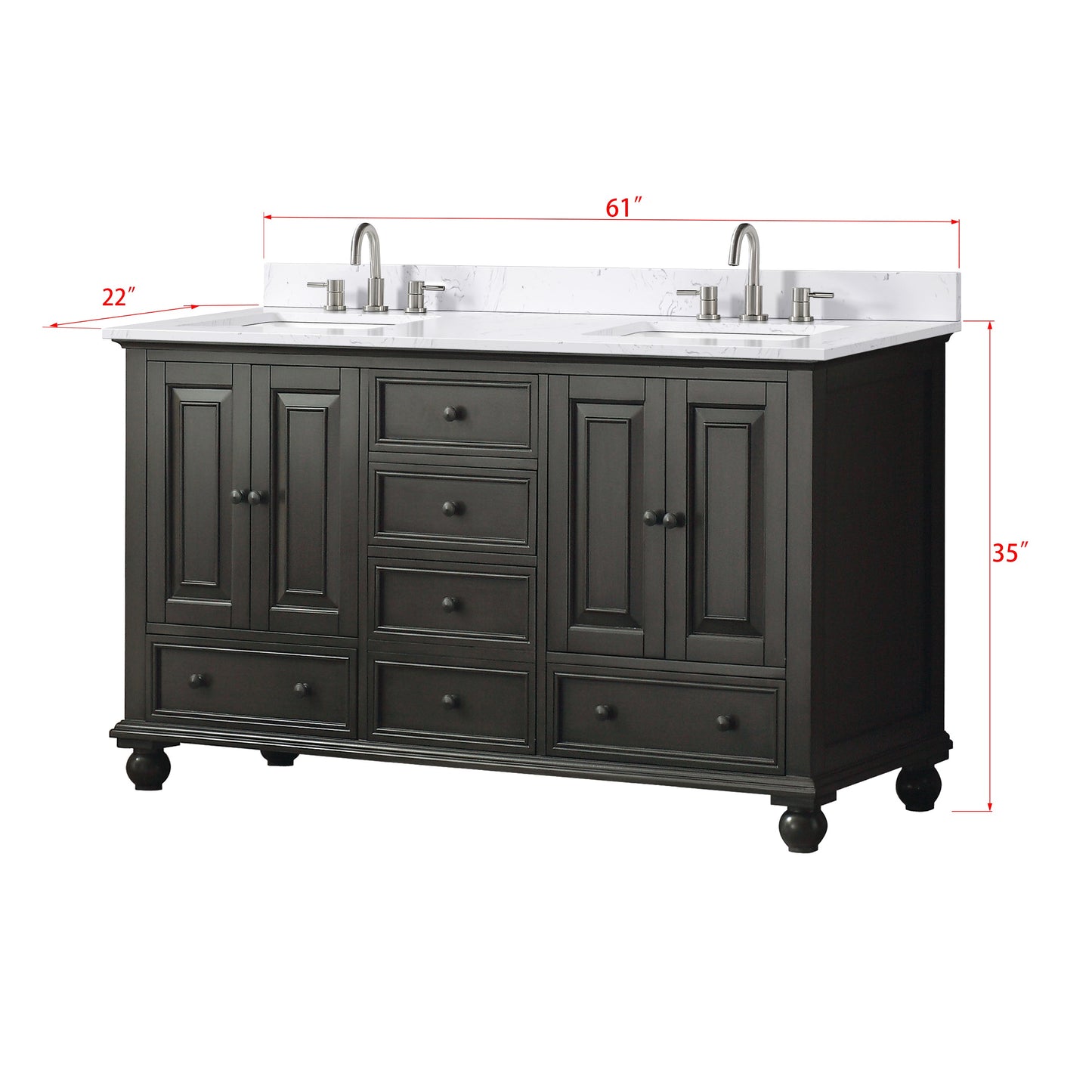 Avanity Thompson Double Sink Bathroom Vanity with Top - Parent