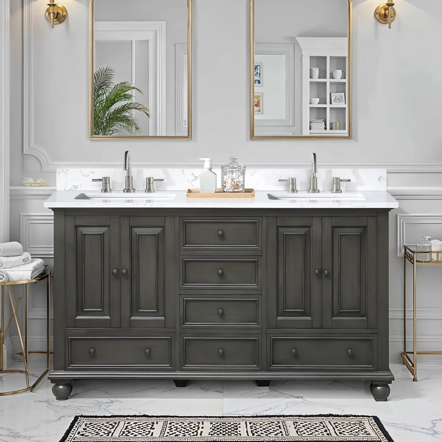Avanity Thompson Double Sink Bathroom Vanity with Top - Parent