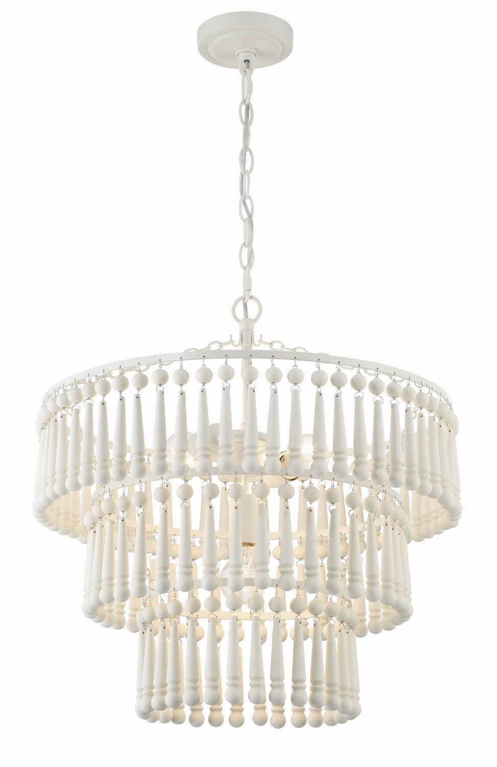 Crystorama TIA-7103-MT Tiana 3 Light Pendant - Matte White