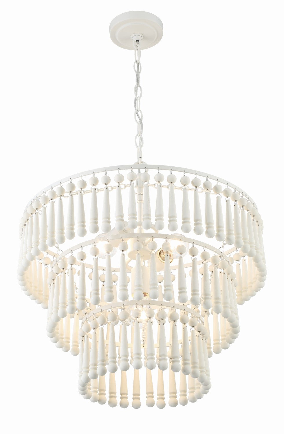 Crystorama TIA-7103-MT Tiana 3 Light Pendant - Matte White
