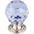 Top Knobs TK113 Light Blue Crystal Knob 1 1/8" w/ Polished Chrome Base - Parent