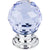 Top Knobs TK113 Light Blue Crystal Knob 1 1/8" w/ Polished Chrome Base