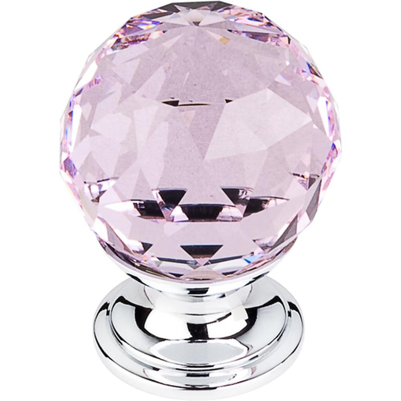 Top Knobs Pink Crystal Knob Base