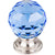 Top Knobs TK123 Blue Crystal Knob 1 1/8" w/ Polished Chrome Base - Parent