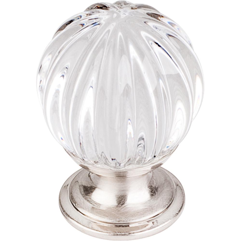 Top Knobs TK127 Clear Melon Crystal Knob 1 1/8" w/ Oil Rubbed Bronze - Parent