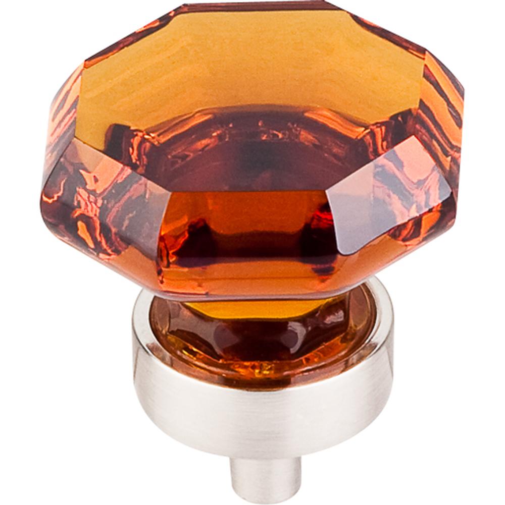 Top Knobs TK138 Wine Octagon Crystal Knob 1 1/8" w/ Oil Rubbed Bronze - Parent
