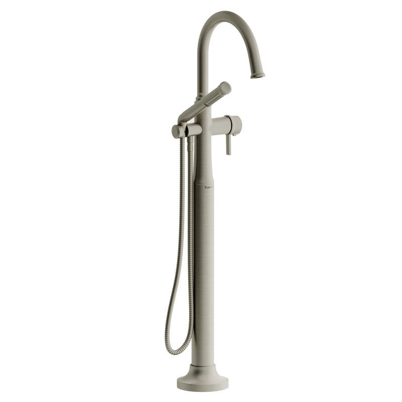 Riobel TMMRD39 Momenti Thermostatic Single Hole Floor Mount Tub Filler Trim With C-Spout