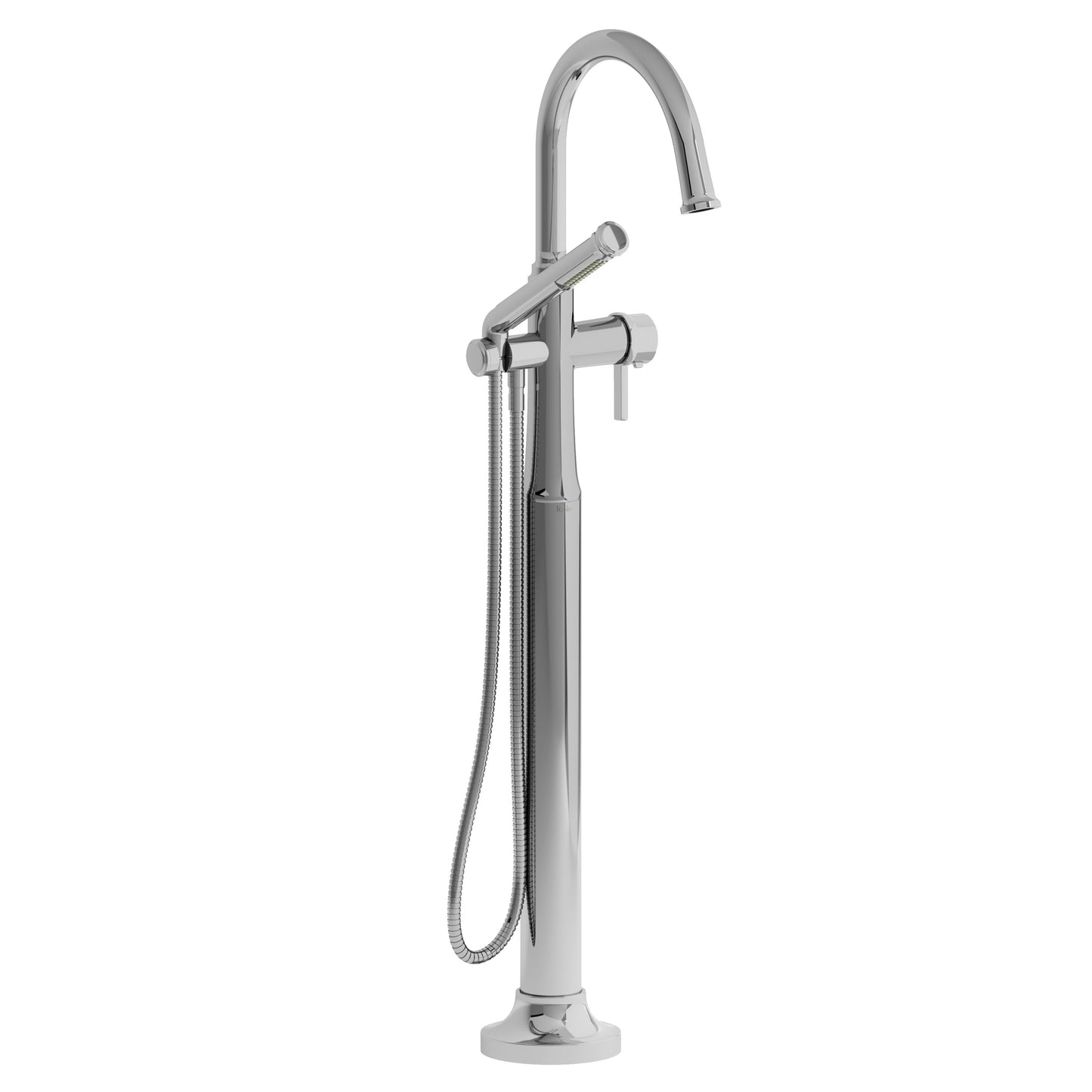 Riobel TMMRD39 Momenti Thermostatic Single Hole Floor Mount Tub Filler Trim With C-Spout