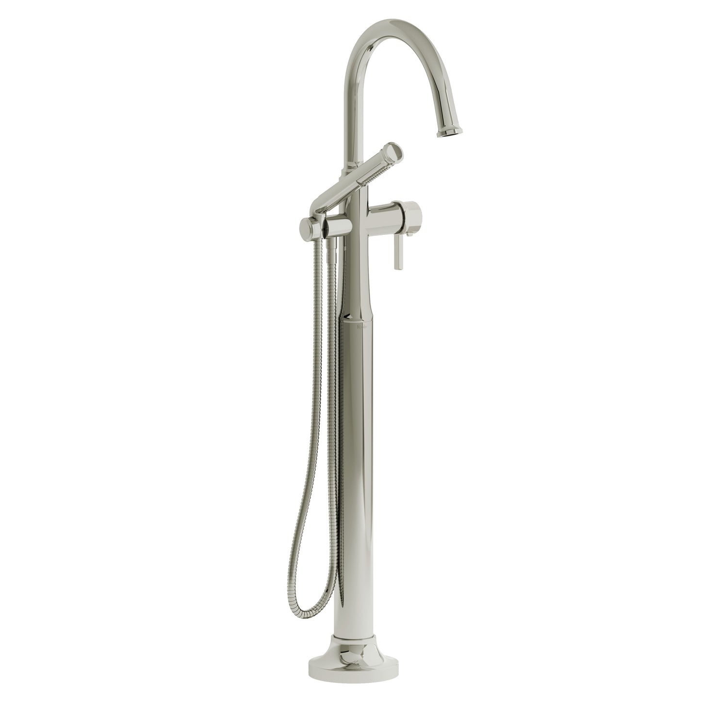 Riobel TMMRD39 Momenti Thermostatic Single Hole Floor Mount Tub Filler Trim With C-Spout