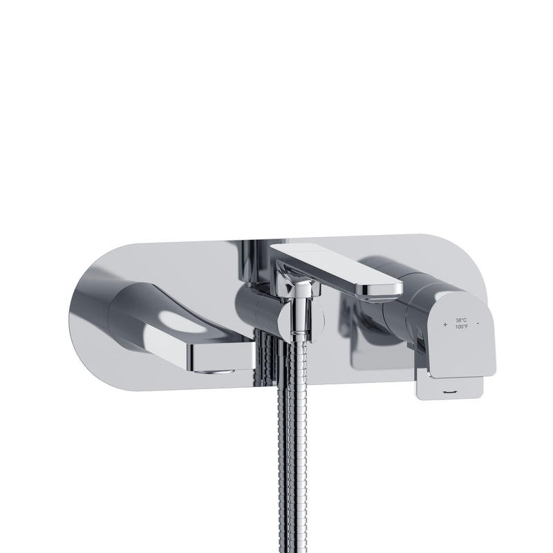 Riobel TOD21 Ode Wall Mount Thermostatic/Pressure Balance Tub Filler Trim
