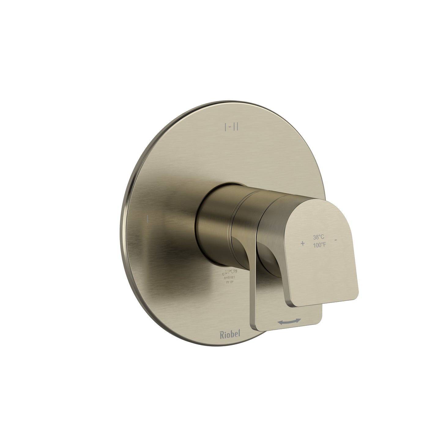 Riobel TOD23 Ode 1/2" Therm & Pressure Balance Trim With 3 Functions