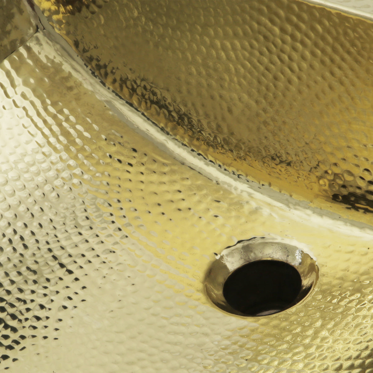 Nantucket Sinks TRB-1914-OF TRB-1914-OF - 21 Inch Hand Hammered Brass Rectangle Undermount Bathroom Sink with Overflow
