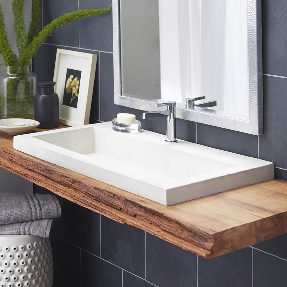 Native Trails NSL3619-X Trough 3619 Bathroom Sink -No Faucet Holes
