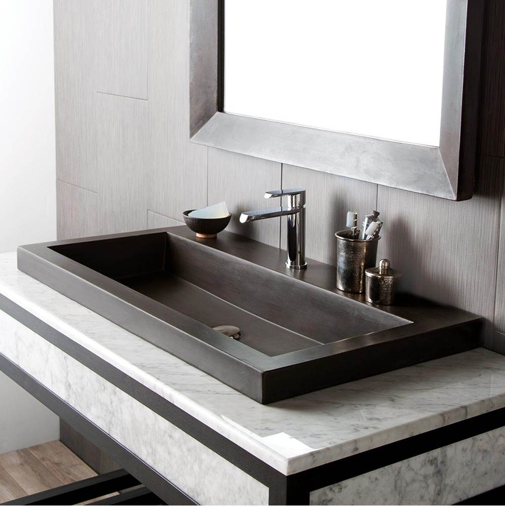 Native Trails NSL3619-X Trough 3619 Bathroom Sink -No Faucet Holes