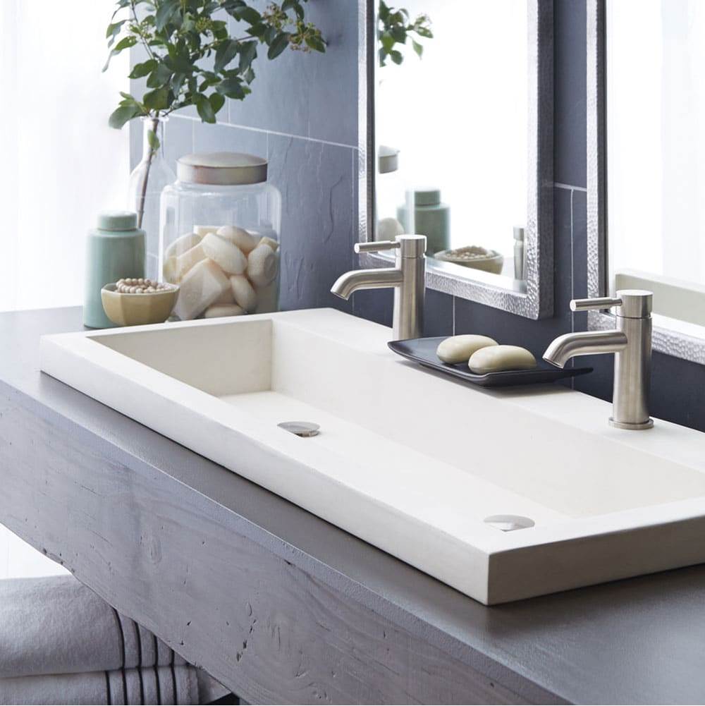 Native Trails NSL4819-X Trough 4819 Bathroom Sink -No Faucet Holes