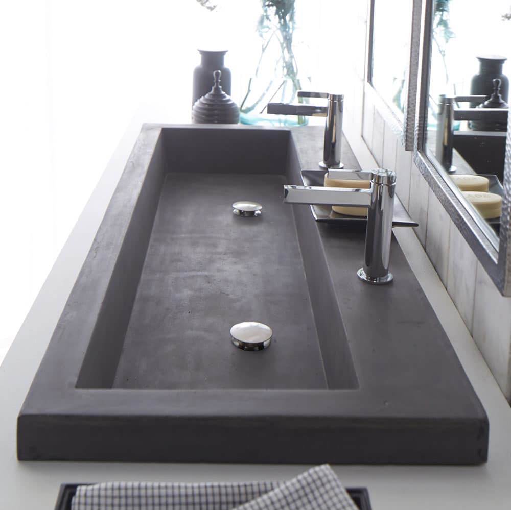 Native Trails NSL4819-X Trough 4819 Bathroom Sink -No Faucet Holes