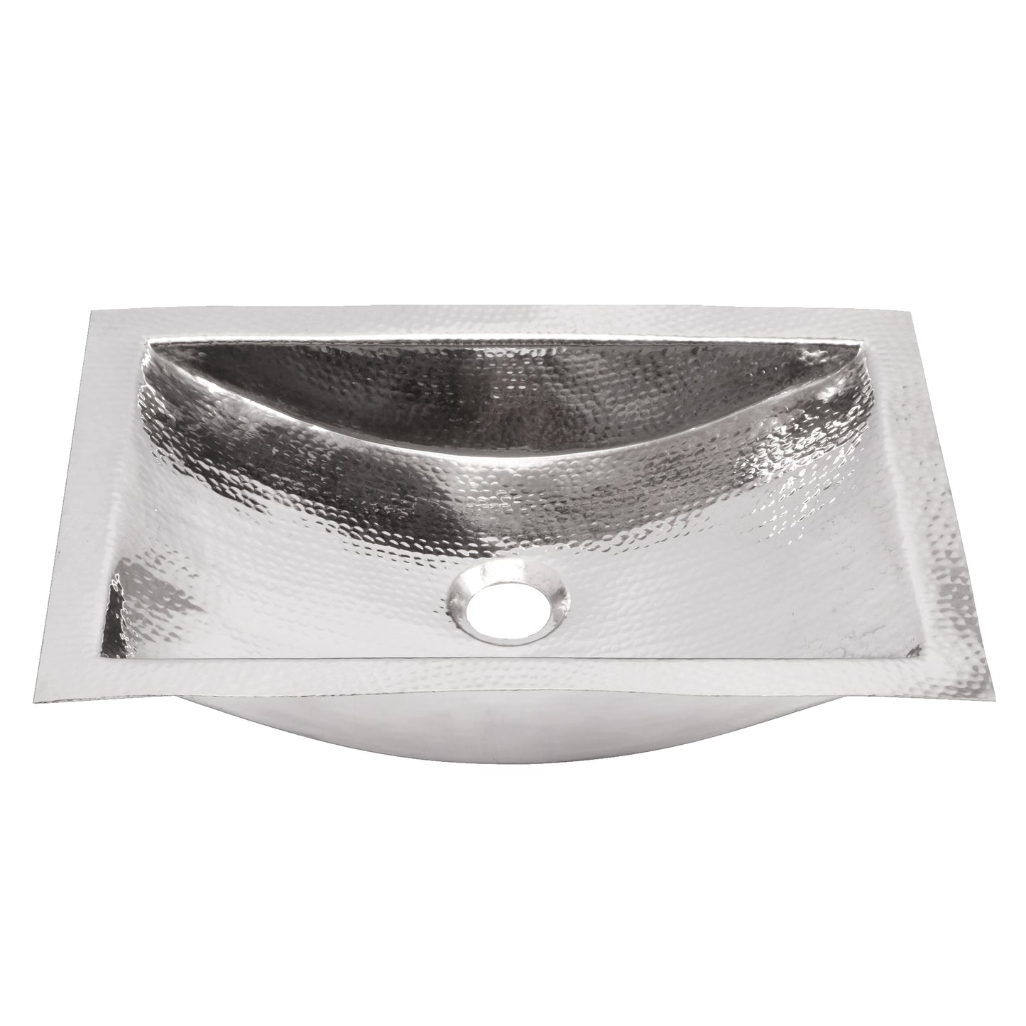 Nantucket Sinks TRS Hand Hammered Stainless Steel Rectangle Undermount Bathroom Sink
