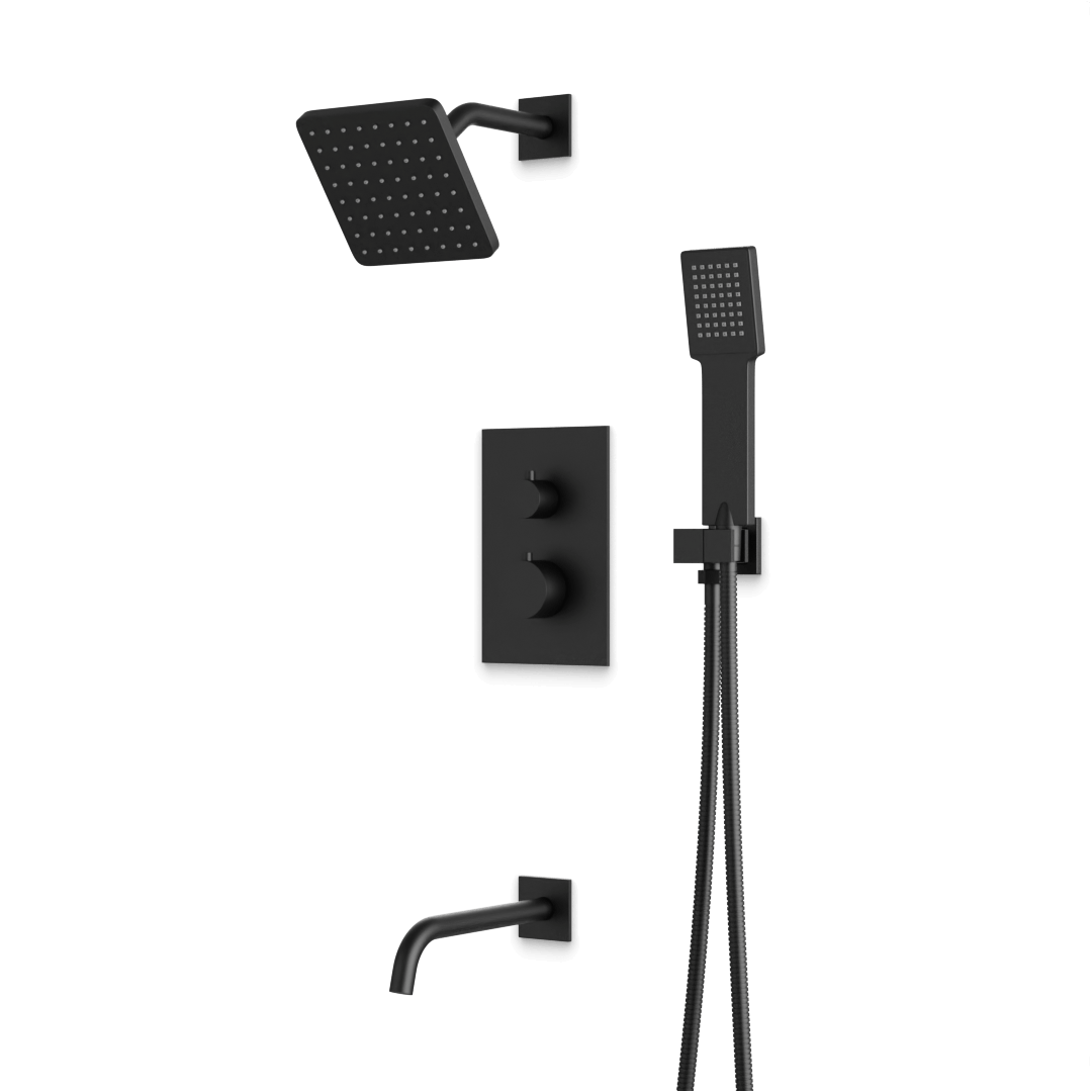Artos TS073 Otella Thermostatic Shower Trim Kit with Shower Head on Angled Arm, Hand Shower, Tub Filler - Parent
