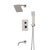 Artos TS073 Otella Thermostatic Shower Trim Kit with Shower Head on Angled Arm, Hand Shower, Tub Filler