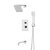 Artos TS073 Otella Thermostatic Shower Trim Kit with Shower Head on Angled Arm, Hand Shower, Tub Filler
