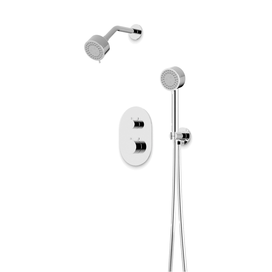 Artos TS081 Opera Thermostatic Shower Trim Kit with Multifunction Shower Head, Hand Shower